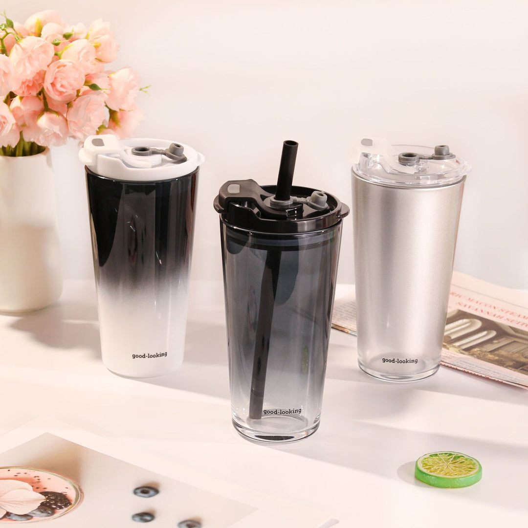 Ladies Insulated Drinking Cup with Lid and Straw Bowlift