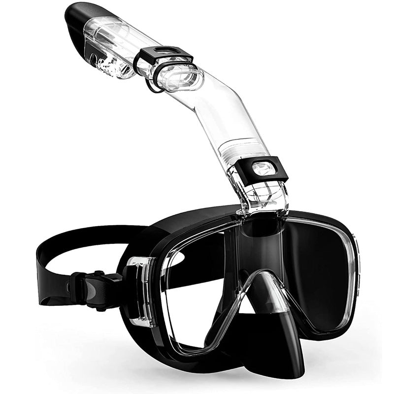 Snorkel mask with integrated swimming goggles Bowlift