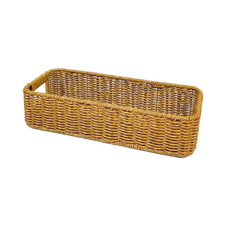 Unisex Rectangular Storage Basket Made of Woven Material Bowlift