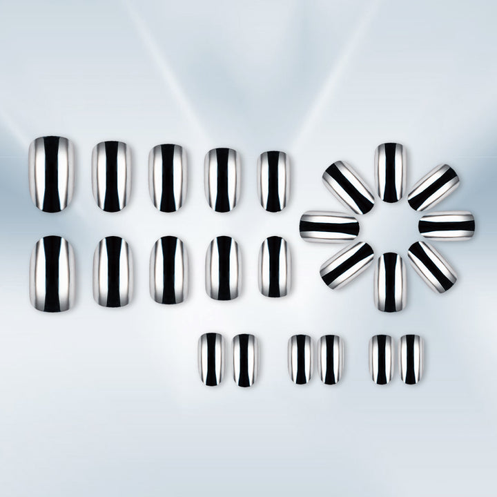 Metallic Finish Nail Art Bowlift
