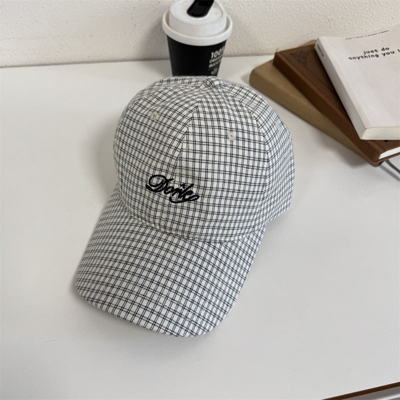 Men's Casual Checkered Baseball Cap Bowlift