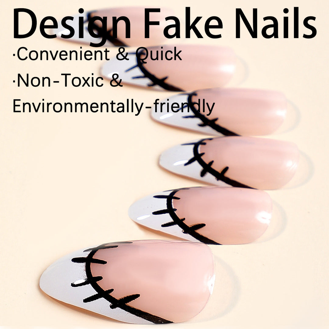 Creative nail art set with original sewing design Bowlift