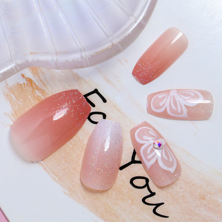 DIY Elegant Press-On Nails Set Bowlift