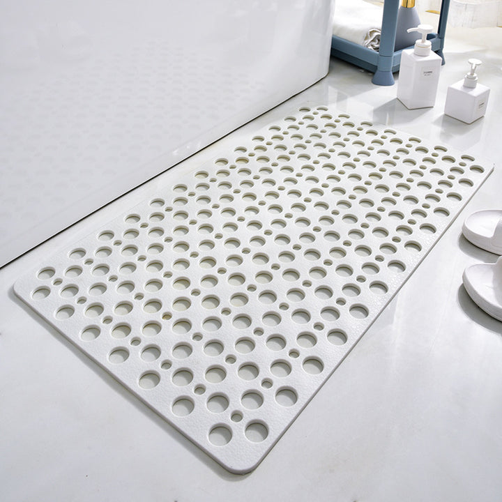 Perforated anti-slip drainage bath mat with textured non-toxic PVC surface Bowlift