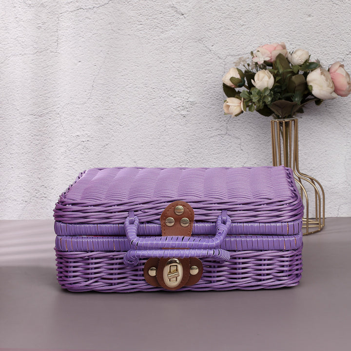Vintage Woven Rattan Handbag Bowlift