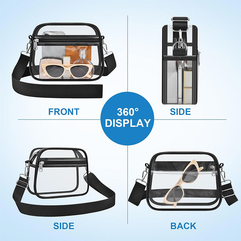 Transparent shoulder bag with versatile compartments Bowlift