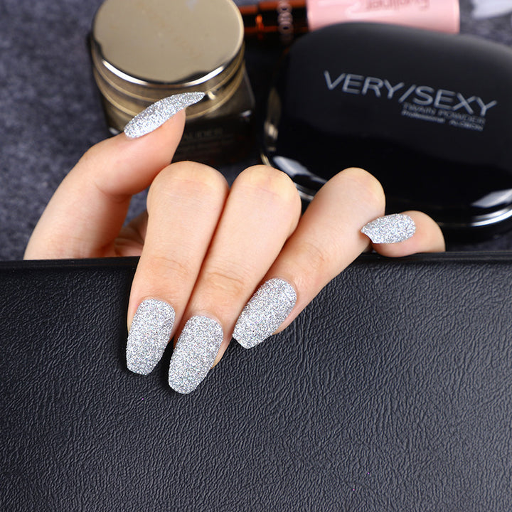 Glittering artificial nails in modern design Bowlift
