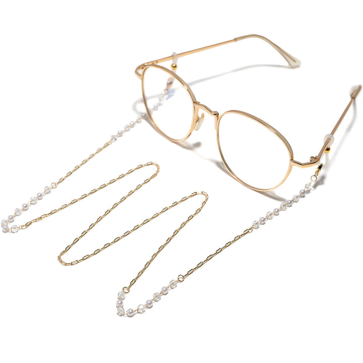 Crystal and Pearl Beaded Eyewear Chain Bowlift
