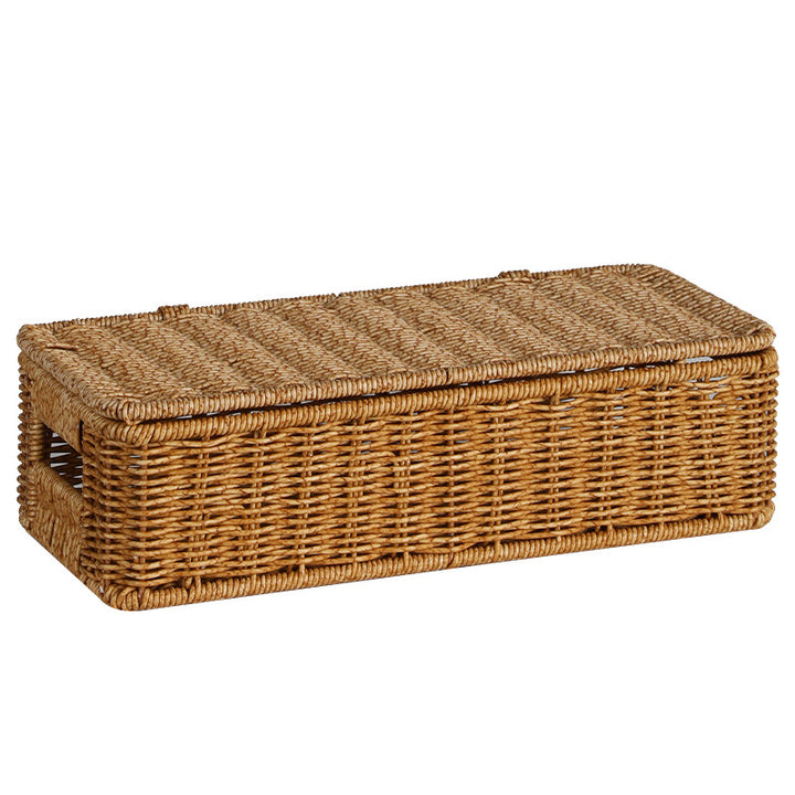 Long Rectangular Woven Storage Basket Bowlift