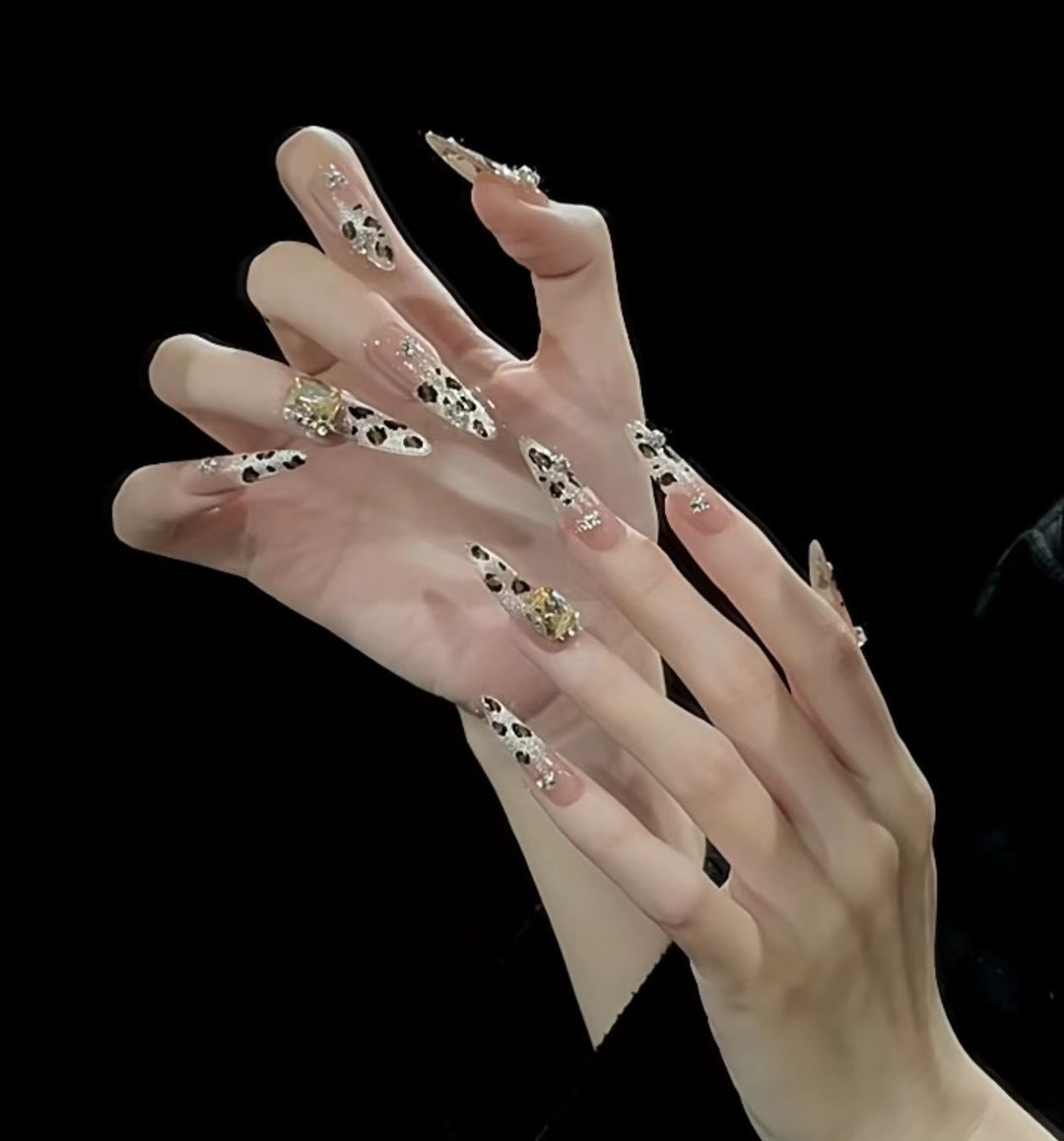 Elaborate Artistic Press-On Nail Set Bowlift
