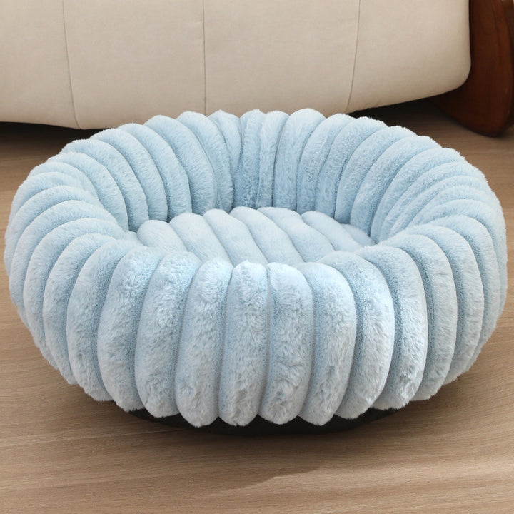 Women Round Cuddle Bed with High Edges Bowlift