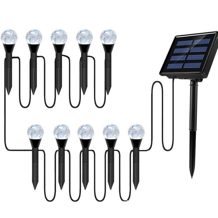 Crescent Moon Solar Garden Stake Lights With Textured Acrylic Diffuser And Warm White LED Bowlift