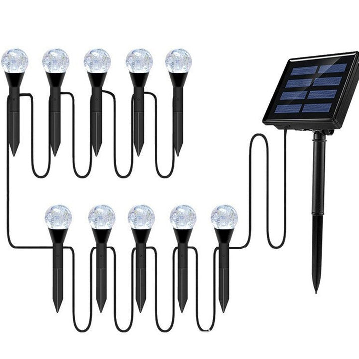 Crescent Moon Solar Garden Stake Lights Bowlift