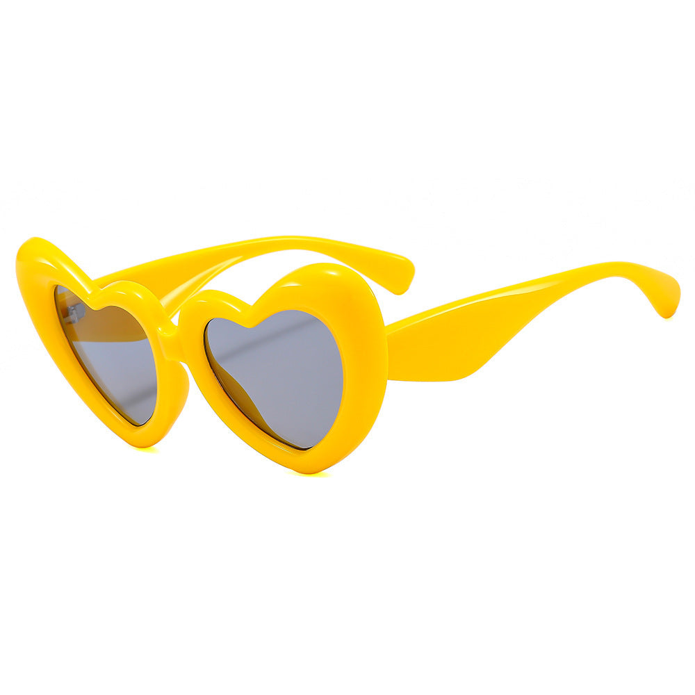 Women Heart-shaped Sunglasses with Stylish Frame Bowlift