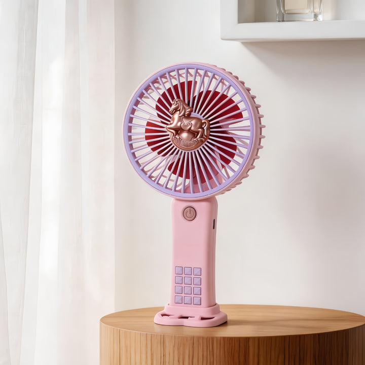 Women Portable Hand Fan with Innovative Unicorn Design Bowlift