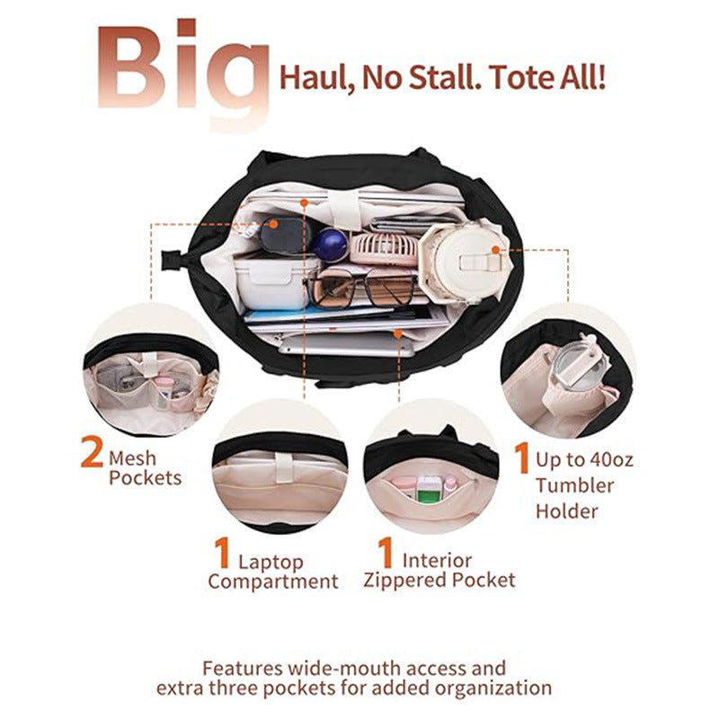 Elegant shopping bag with side pockets Bowlift