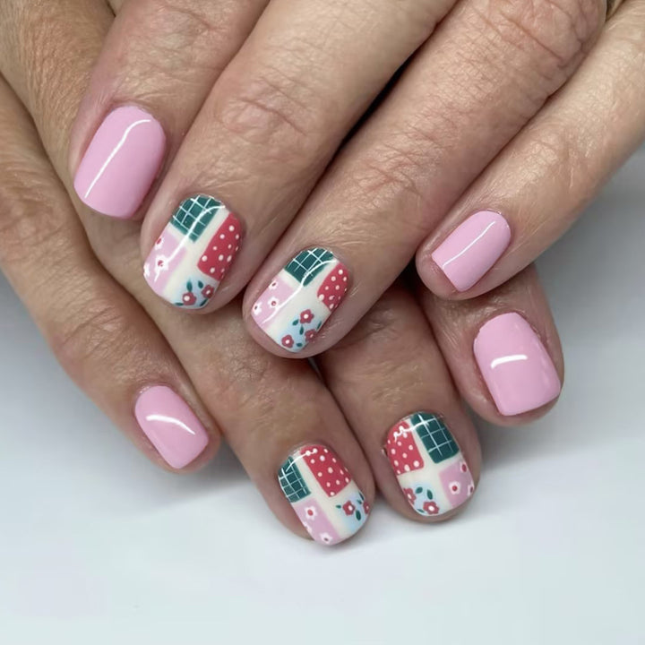 Artistic Patchwork Nail Art Bowlift
