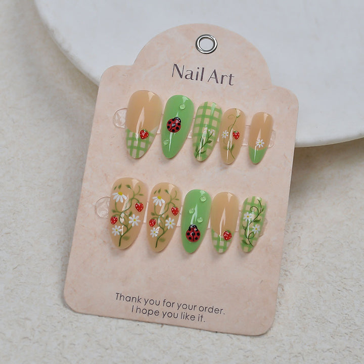 Artistic Natural Press-On Nails Set Bowlift