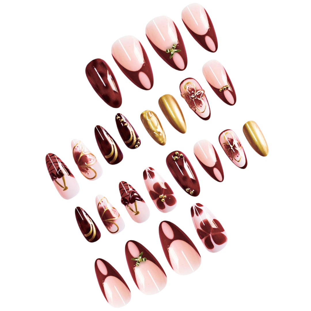 Artistic Themed Press-On Nail Set Bowlift 1787913739