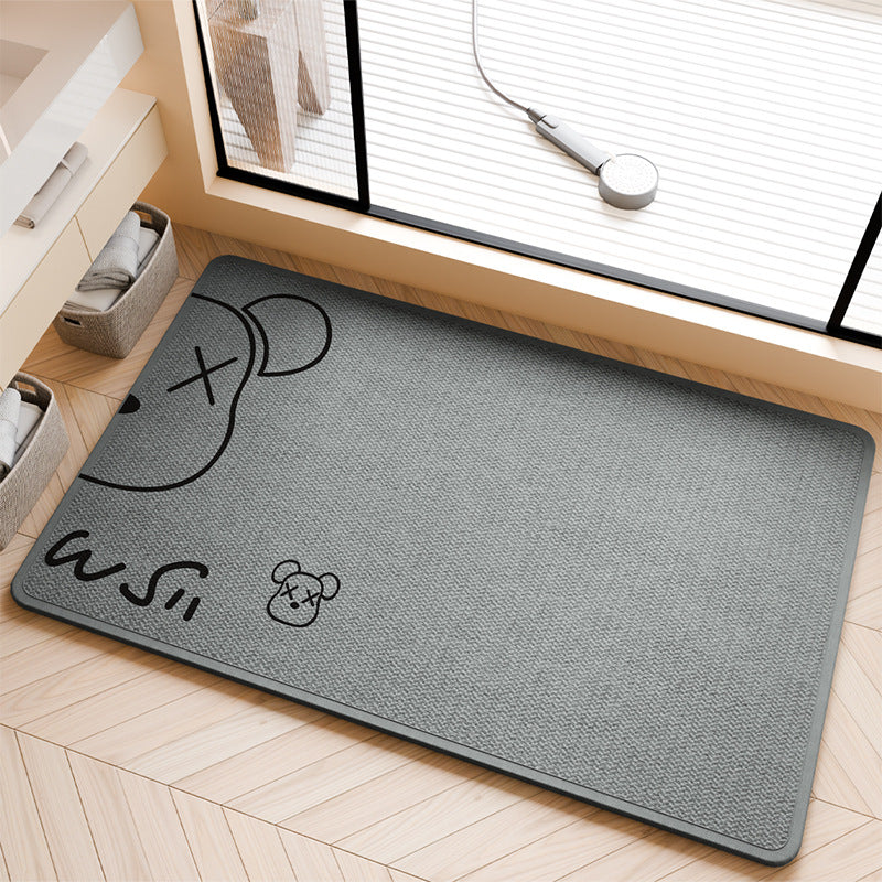 Cute Bear-Themed Bathroom Mat