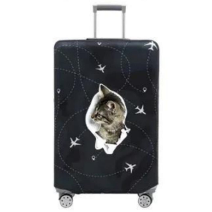 Women's hard shell suitcase with playful cat motif Bowlift