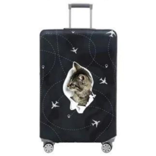 Women's hard shell suitcase with playful cat motif Bowlift