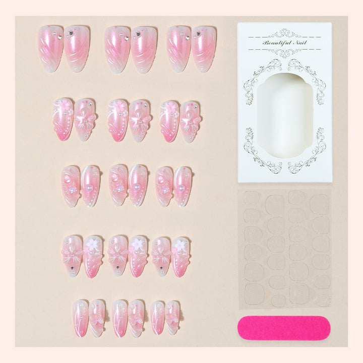 Premium Decorative Press-On Nail Art Set Bowlift