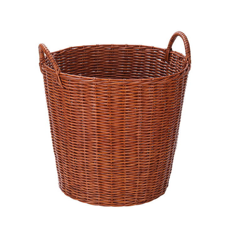 Women's Woven Storage Basket with Practical Handles Bowlift