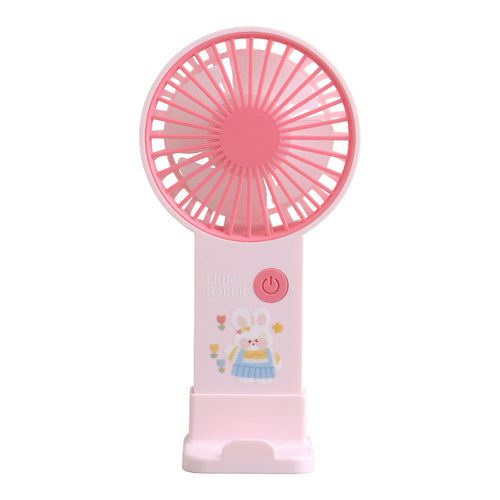 Ladies portable hand fan in playful bunny design Bowlift