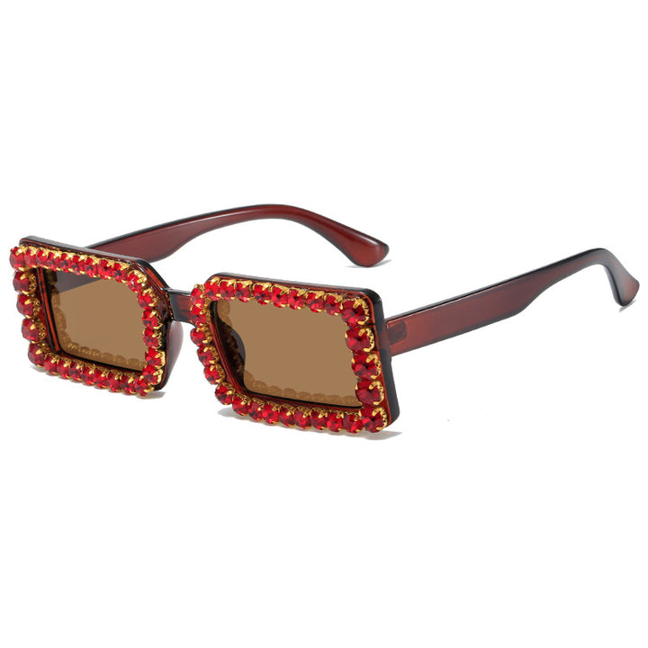 Women's fashionable sunglasses with glittering frame embellishment Bowlift