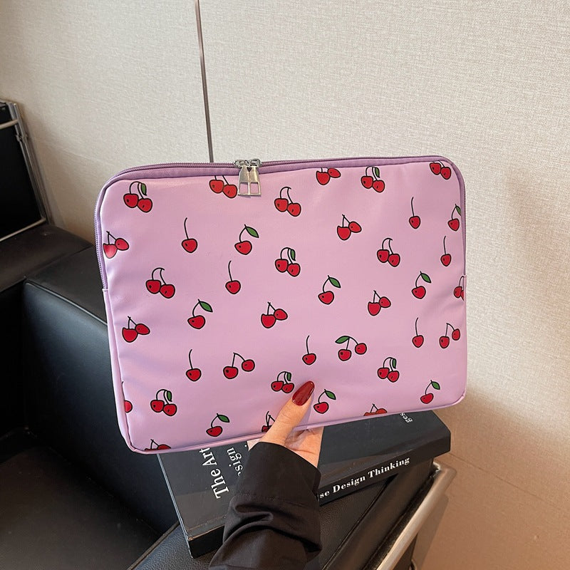 Playful Cherry Print Laptop Sleeve Bowlift
