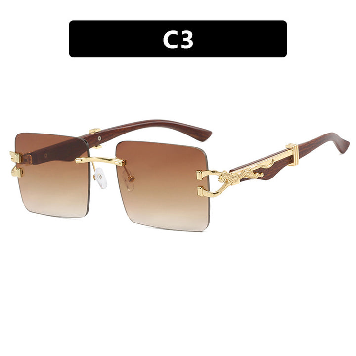 Ladies elegant square sunglasses with high-quality wooden frame Bowlift