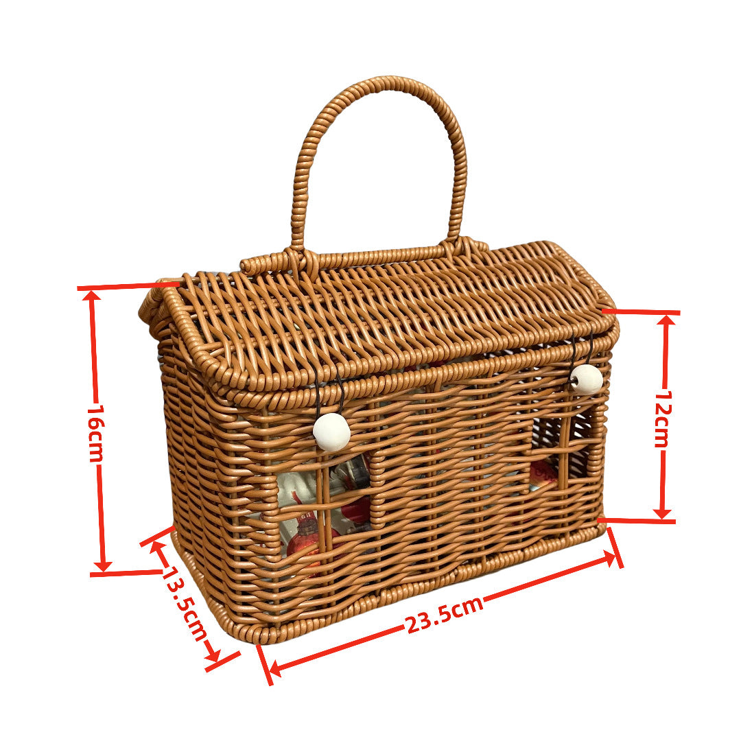 Women's stylish braided basket with rounded roof Bowlift