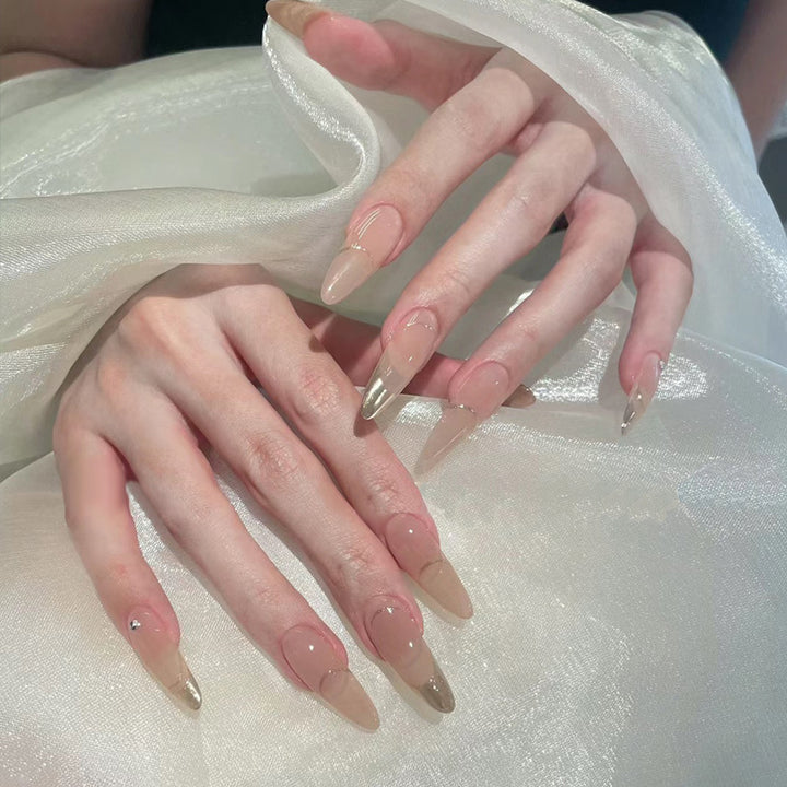Ombre Press-On Nails with Glossy Finish Bowlift