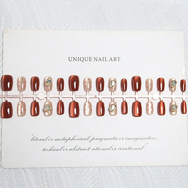 Acrylic nail set with elegant ombre designs and sparkling accents Bowlift
