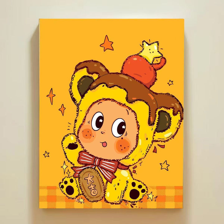 Playful Cartoon Themed Wall Art Canvas Print Bowlift