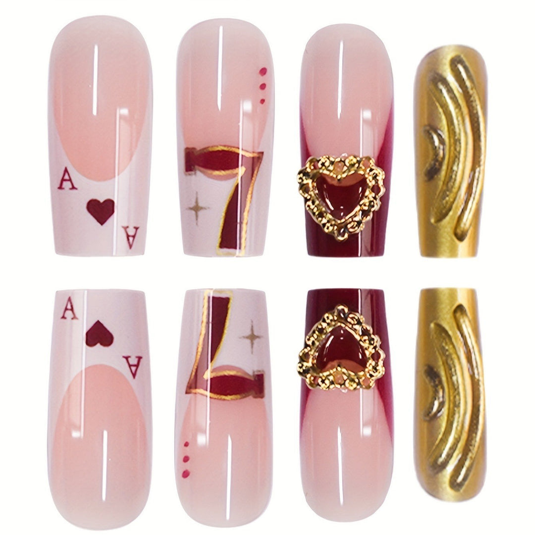 Artistic Playing Card Nail Extensions Bowlift
