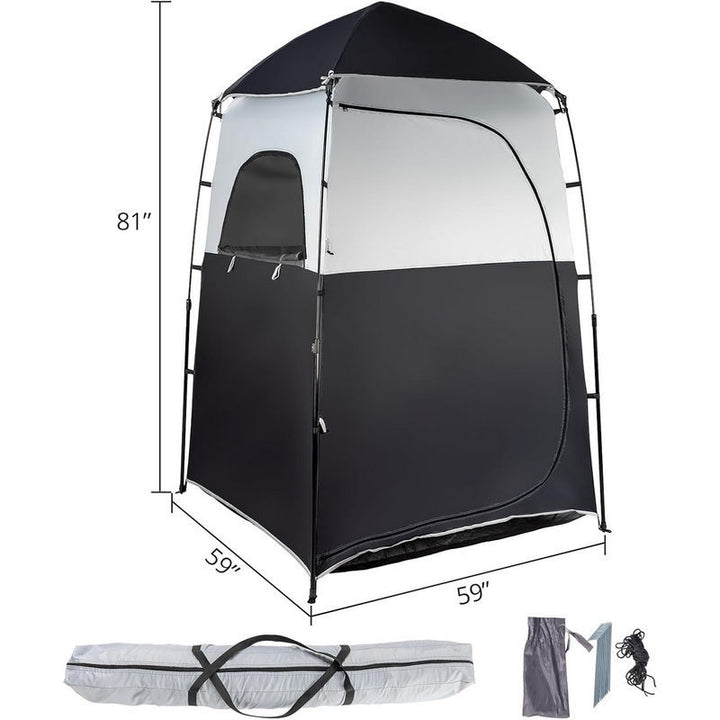 Portable Pop-Up Privacy Shower and Toilet Shelter with Ventilation and Waterproof Canopy Bowlift