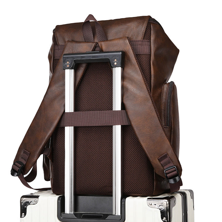 Vintage Style Leather Backpack Bowlift