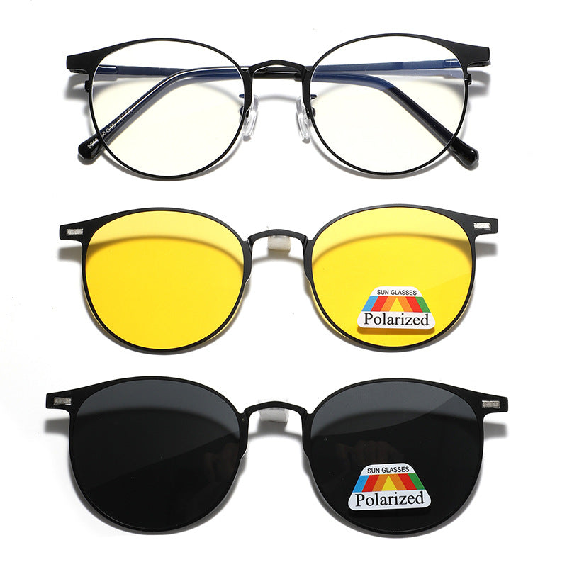 Women's fashionable sunglasses with interchangeable lenses and polarized technology Bowlift