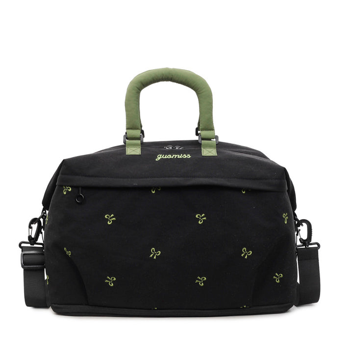 Embroidered Canvas Weekend Bag