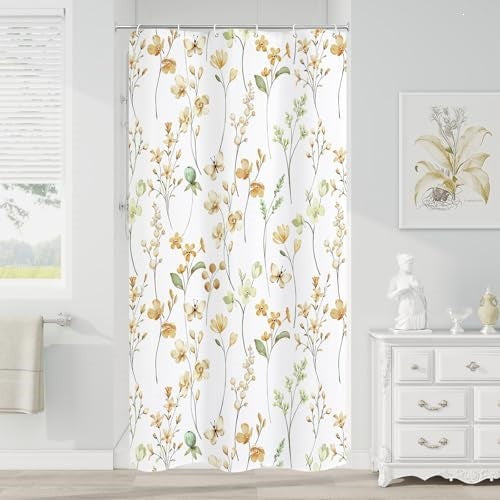 Floral Print Shower Curtain Bowlift