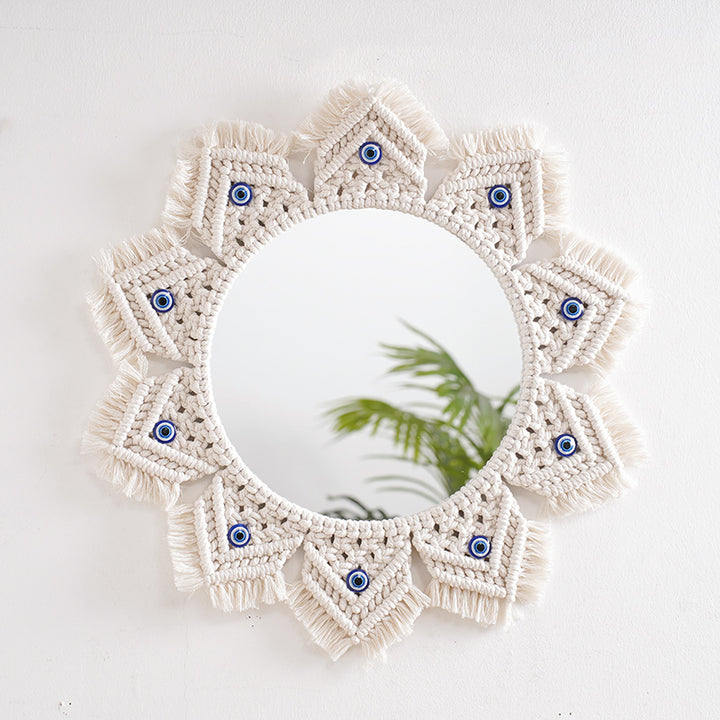 Macramé Decorative Round Mirror Bowlift