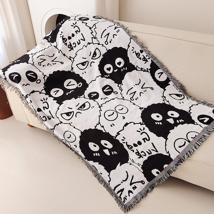 Artistic Cat-Themed Throw Blanket
