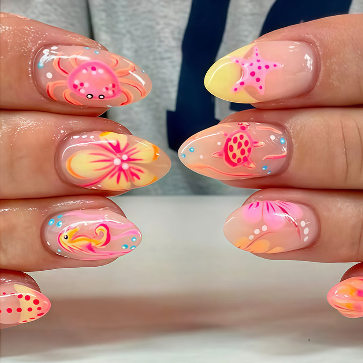 Artistic Ocean-Inspired Nail Art Bowlift