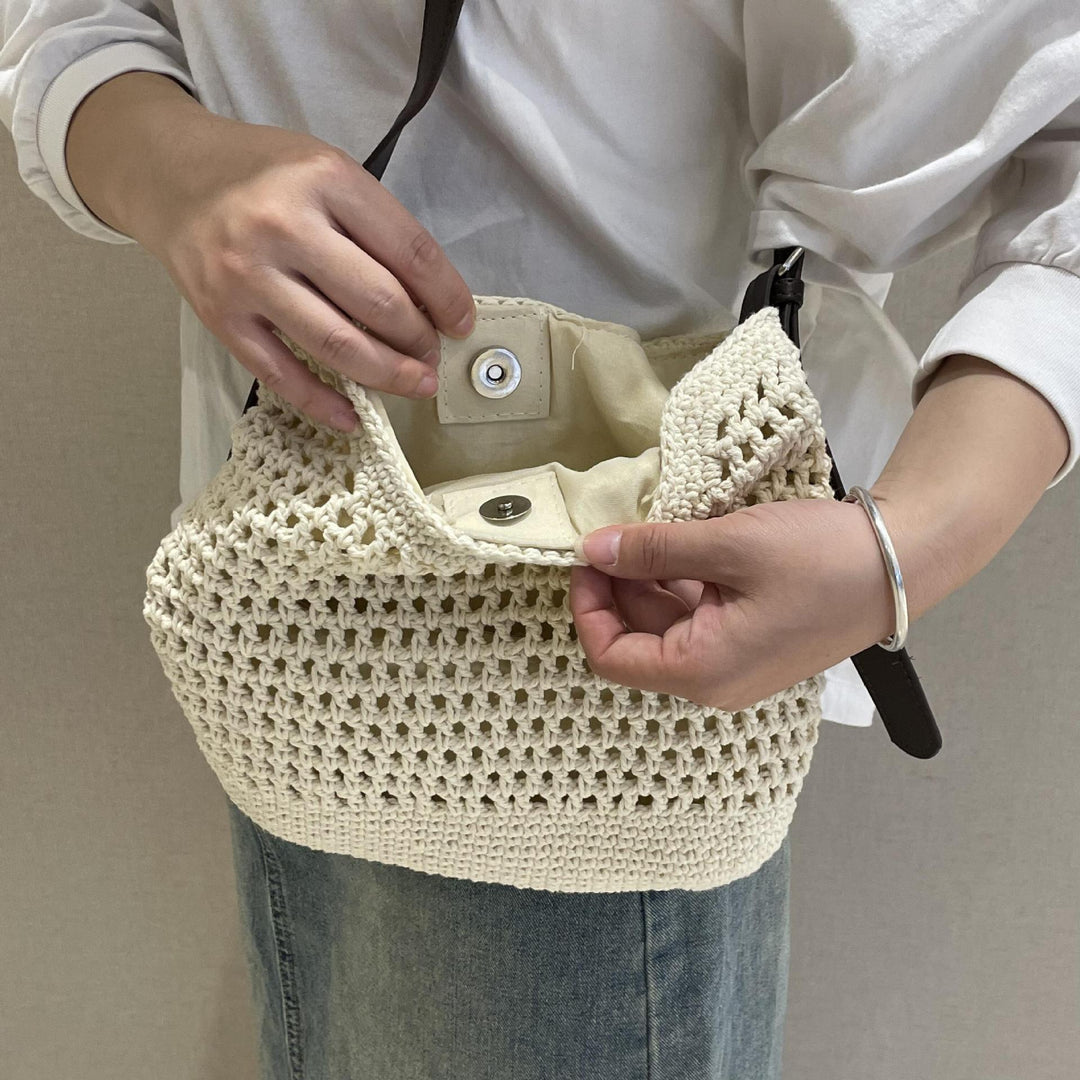 Woven Material Handbag Bowlift