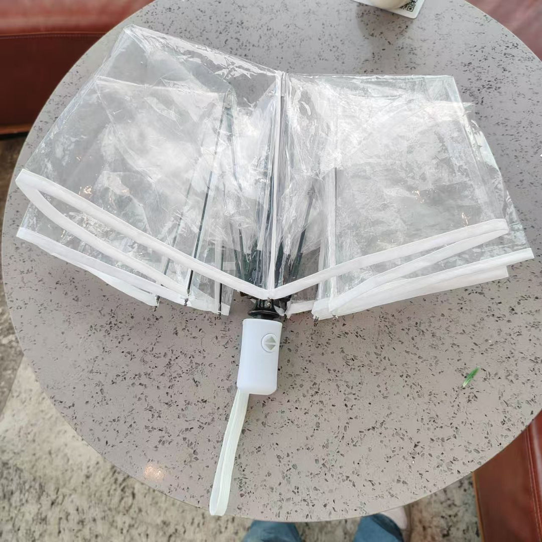 Ladies Transparent Rain Umbrella Bowlift