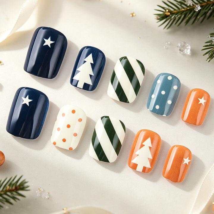 Holiday-Themed Nail Art Design Bowlift