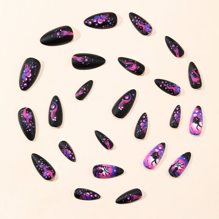 Fantasy-Inspired Stiletto Nail Art Extensions Bowlift