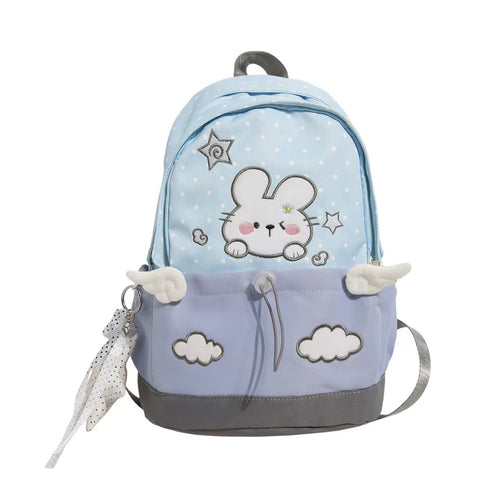 Whimsical Rabbit-Themed School Backpack Bowlift